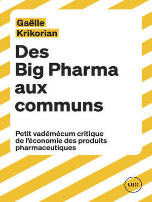 cover image of Des Big Pharma aux communs